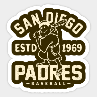 Retro San Diego Padres 2 by Buck Tee Sticker